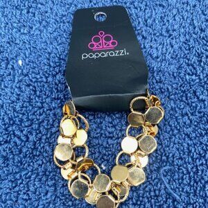 Paparazzi Cast a Wider Net Gold Bracelet